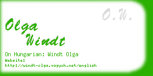 olga windt business card